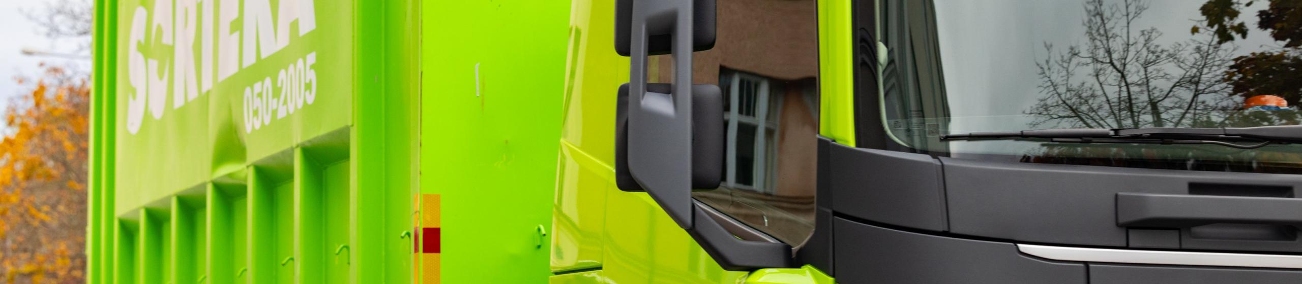 Sortera Oy vihreä kuorma-auto